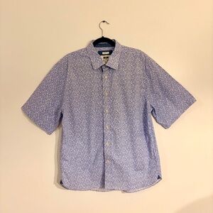 Joseph Abboud Men's Light Blue Floral Button Down Shirt